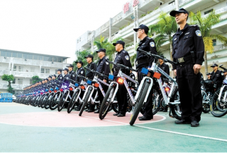 蓬江警方再出治安防控新举措 100辆警用自行车上路巡防