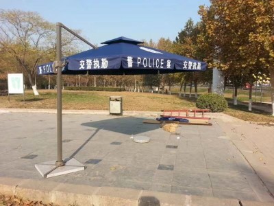 警用岗亭遮阳伞 爆款双层警用岗亭遮阳伞